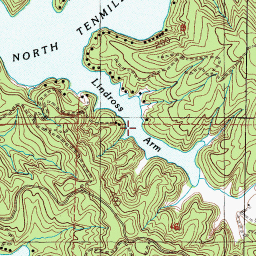 Topographic Map of North Tenmile Lake, OR