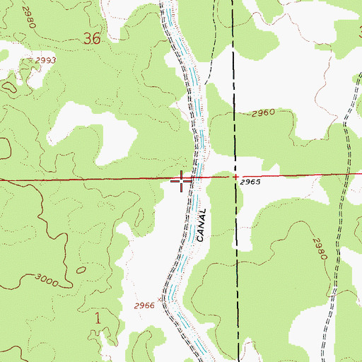 Topographic Map of North Unit Main Canal, OR