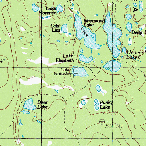 Topographic Map of Lake Notasha, OR