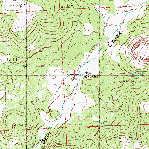 Topographic Map of Nye Ranch, OR