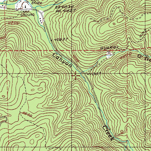 Topographic Map of O'Neil Creek, OR