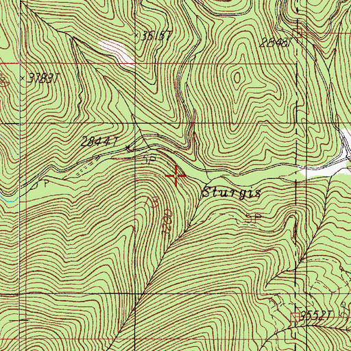 Topographic Map of O'Brien Creek, OR