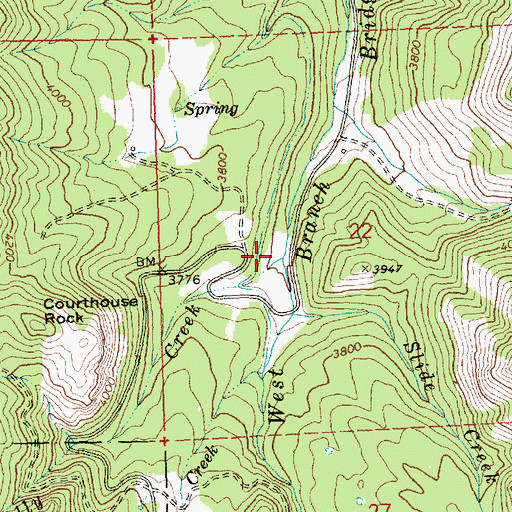 Topographic Map of O'Kelly Creek, OR