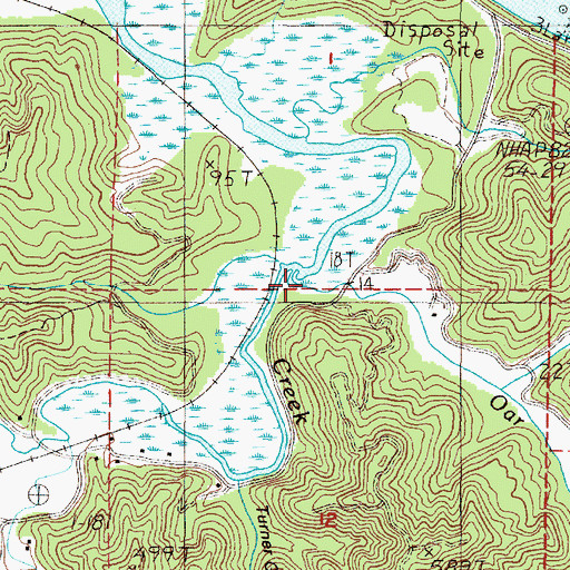 Topographic Map of Oar Creek, OR
