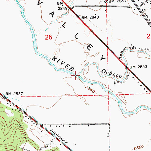 Topographic Map of Ochoco Creek, OR