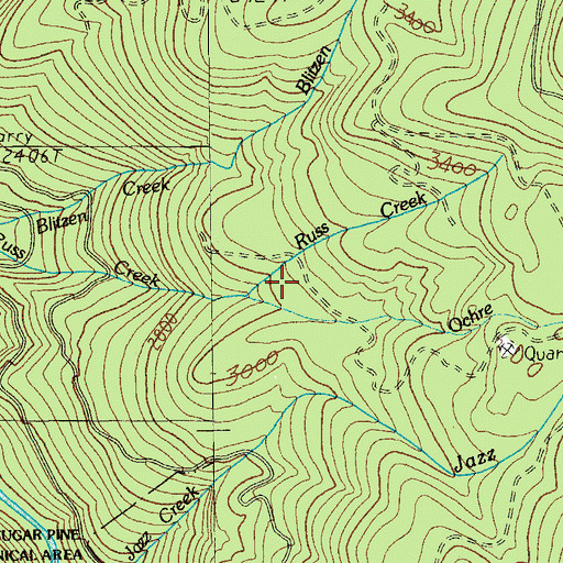 Topographic Map of Ochre Creek, OR