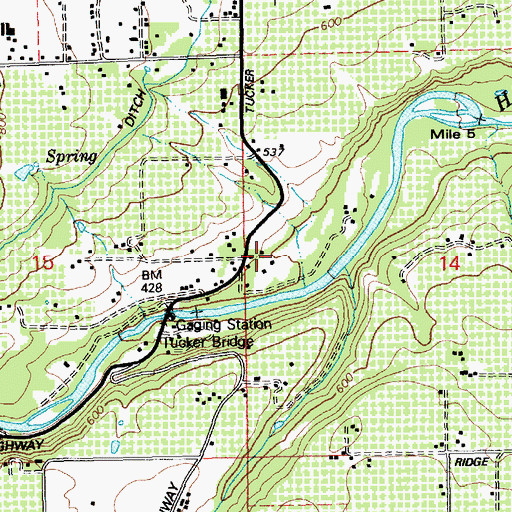 Topographic Map of Odell Creek, OR