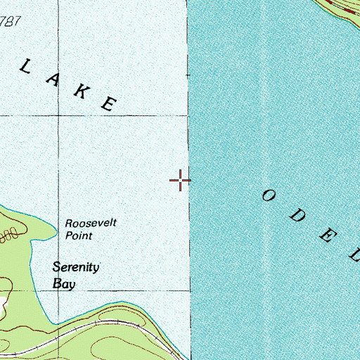 Topographic Map of Odell Lake, OR