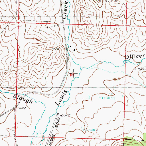 Topographic Map of Officer Creek, OR