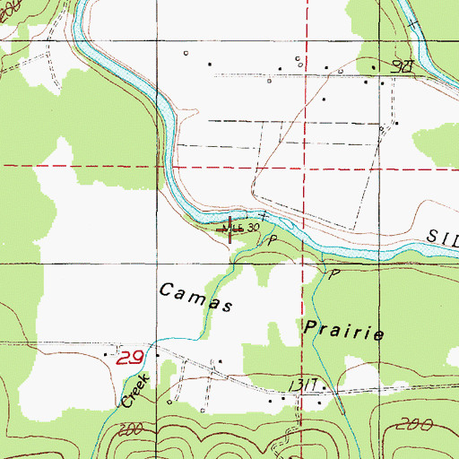 Topographic Map of Ojalla Creek, OR