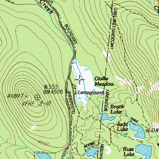 Topographic Map of Olallie Meadow, OR