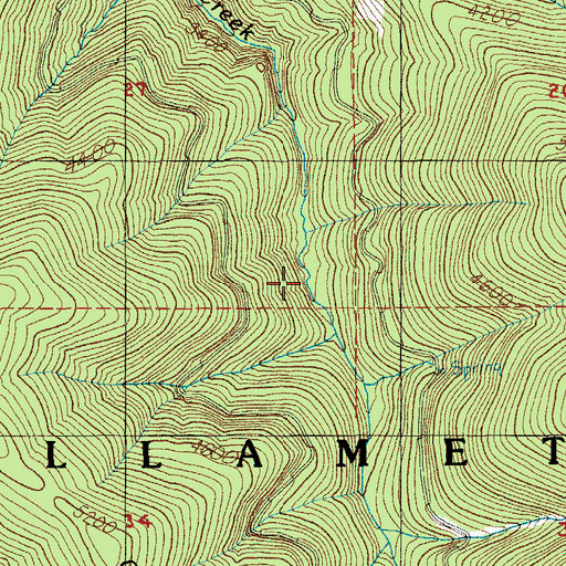 Topographic Map of Old Burn Way, OR