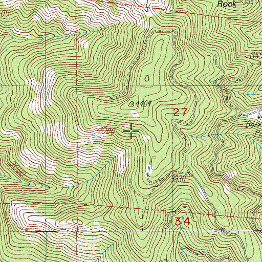 Topographic Map of Oliver Spring, OR