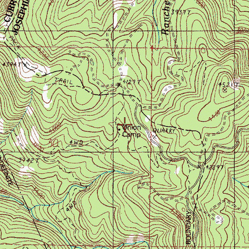 Topographic Map of Onion Camp, OR