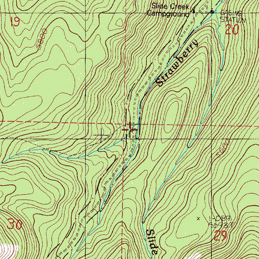 Topographic Map of Onion Creek, OR
