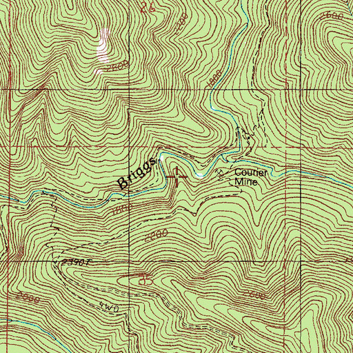 Topographic Map of Onion Creek, OR