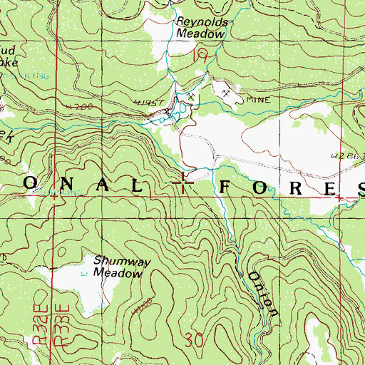Topographic Map of Onion Gulch, OR