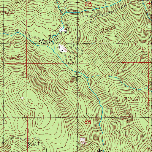 Topographic Map of Opal Creek, OR