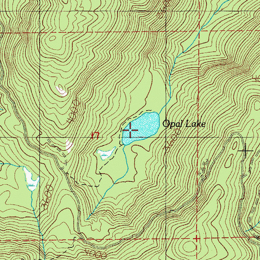 Topographic Map of Opal Lake, OR