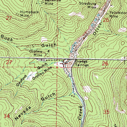 Topographic Map of Orofino Gulch, OR