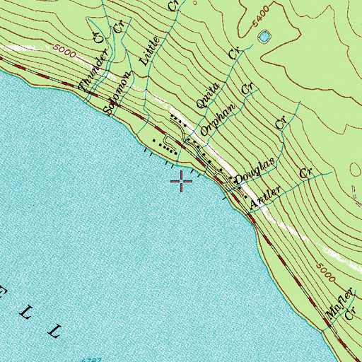 Topographic Map of Orphan Creek, OR