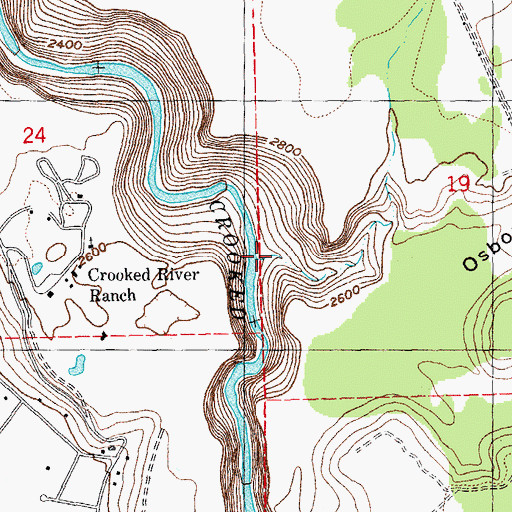 Topographic Map of Osborne Canyon, OR