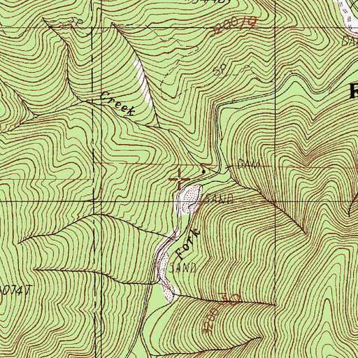 Topographic Map of Osier Creek, OR