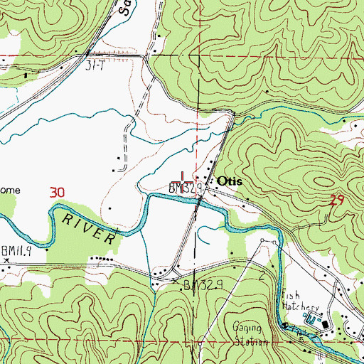 Topographic Map of Otis, OR