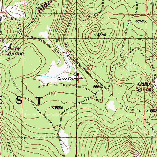 Topographic Map of Ott Cow Camp, OR