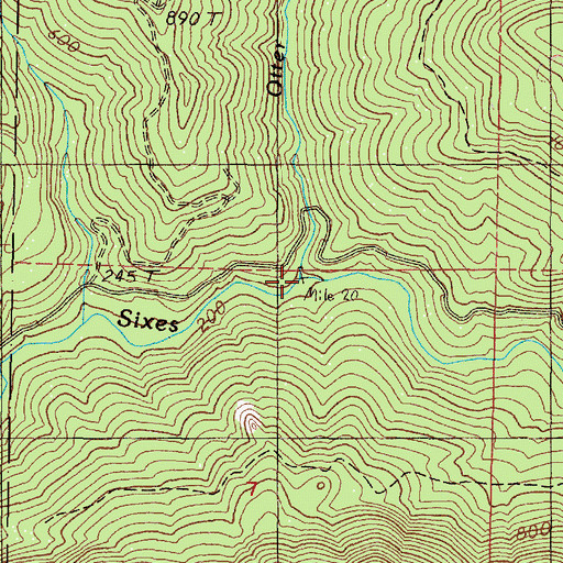 Topographic Map of Otter Creek, OR