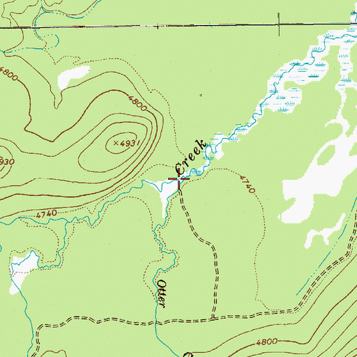 Topographic Map of Otter Creek, OR