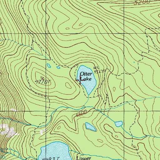 Topographic Map of Otter Lake, OR