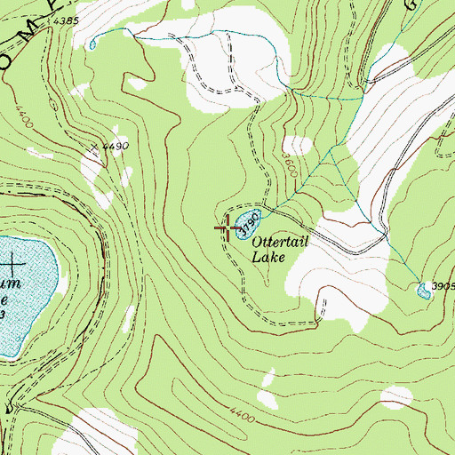 Topographic Map of Ottertail Lake, OR