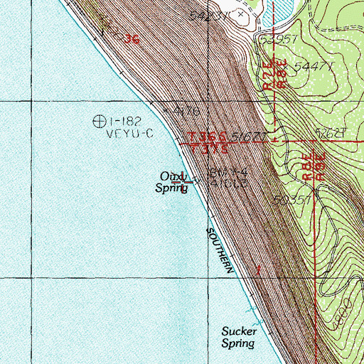 Topographic Map of Ouxy Spring, OR