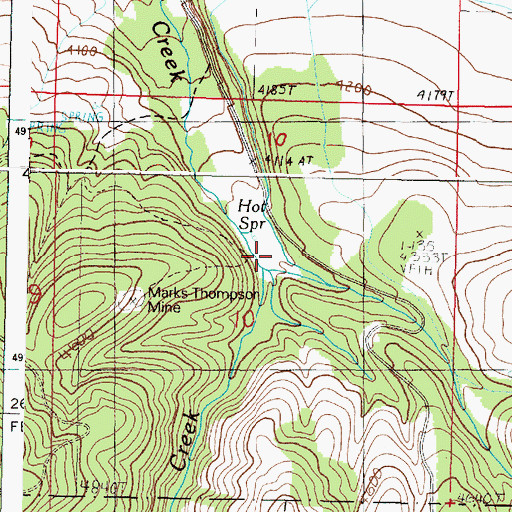 Topographic Map of Overholt Creek, OR