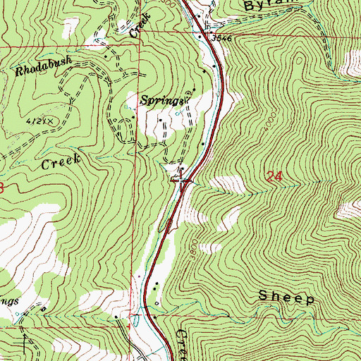 Topographic Map of Overholt Creek, OR