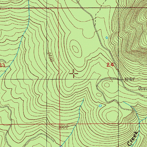 Topographic Map of Owl Cabin Way, OR