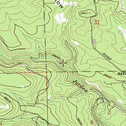 Topographic Map of Owl Hollow, OR
