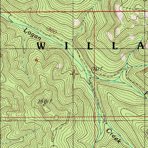 Topographic Map of PK Creek, OR