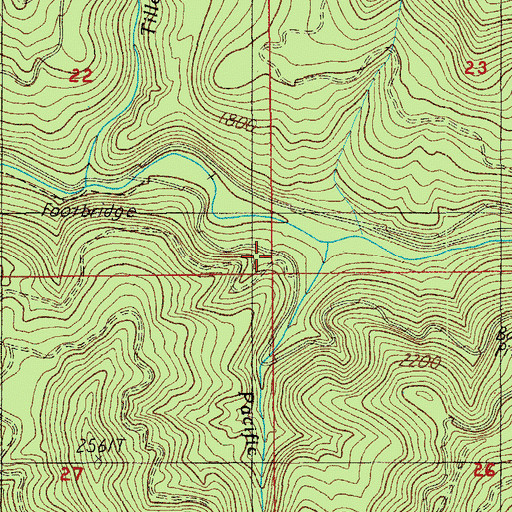 Topographic Map of Pacific Creek, OR