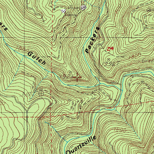 Topographic Map of Packers Gulch, OR