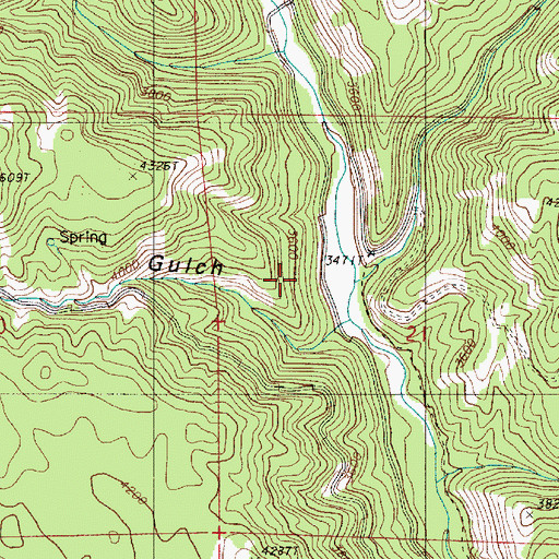 Topographic Map of Paddy Creek, OR