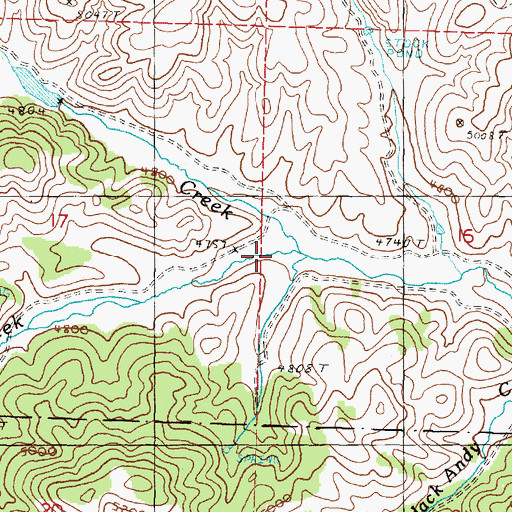Topographic Map of Paine Creek, OR