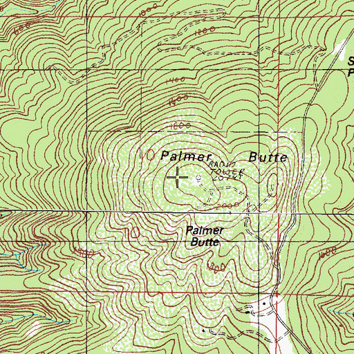 Topographic Map of Palmer Butte, OR