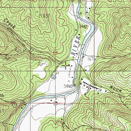 Topographic Map of Palmer Creek, OR
