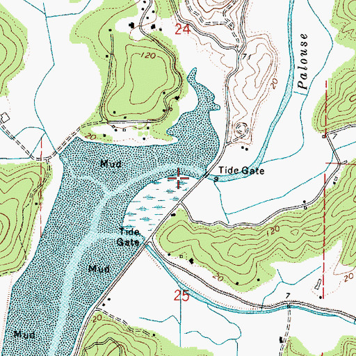 Topographic Map of Palouse Creek, OR