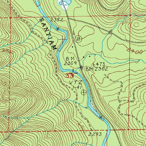 Topographic Map of Pamelia Creek, OR