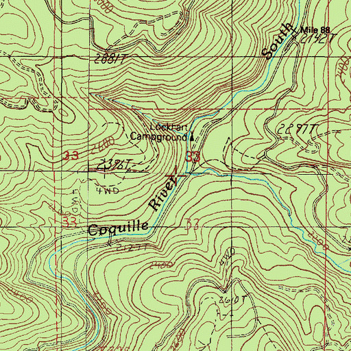 Topographic Map of Panther Creek, OR