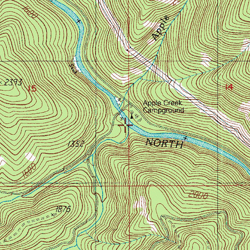 Topographic Map of Panther Creek, OR