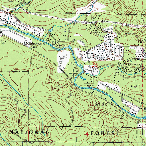 Topographic Map of Panther Creek, OR